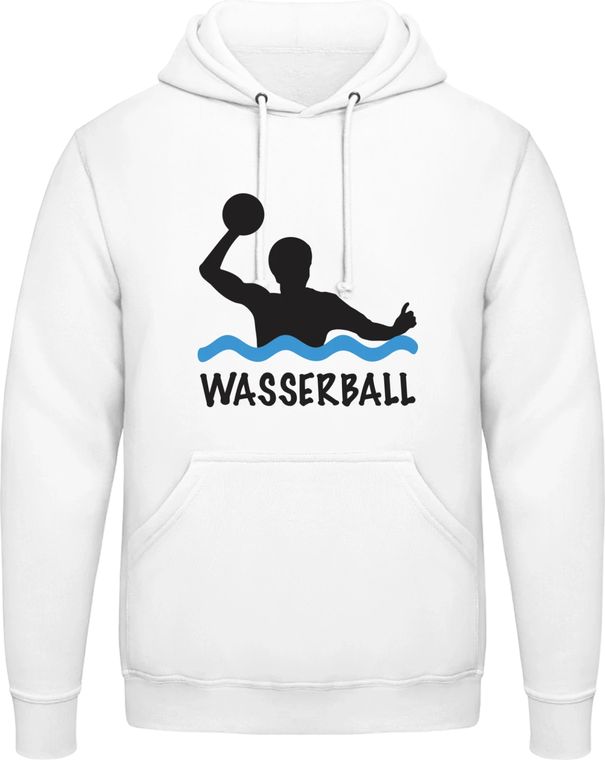 Wasserball Silhouette - Arctic white AWDis man hoodie - Front