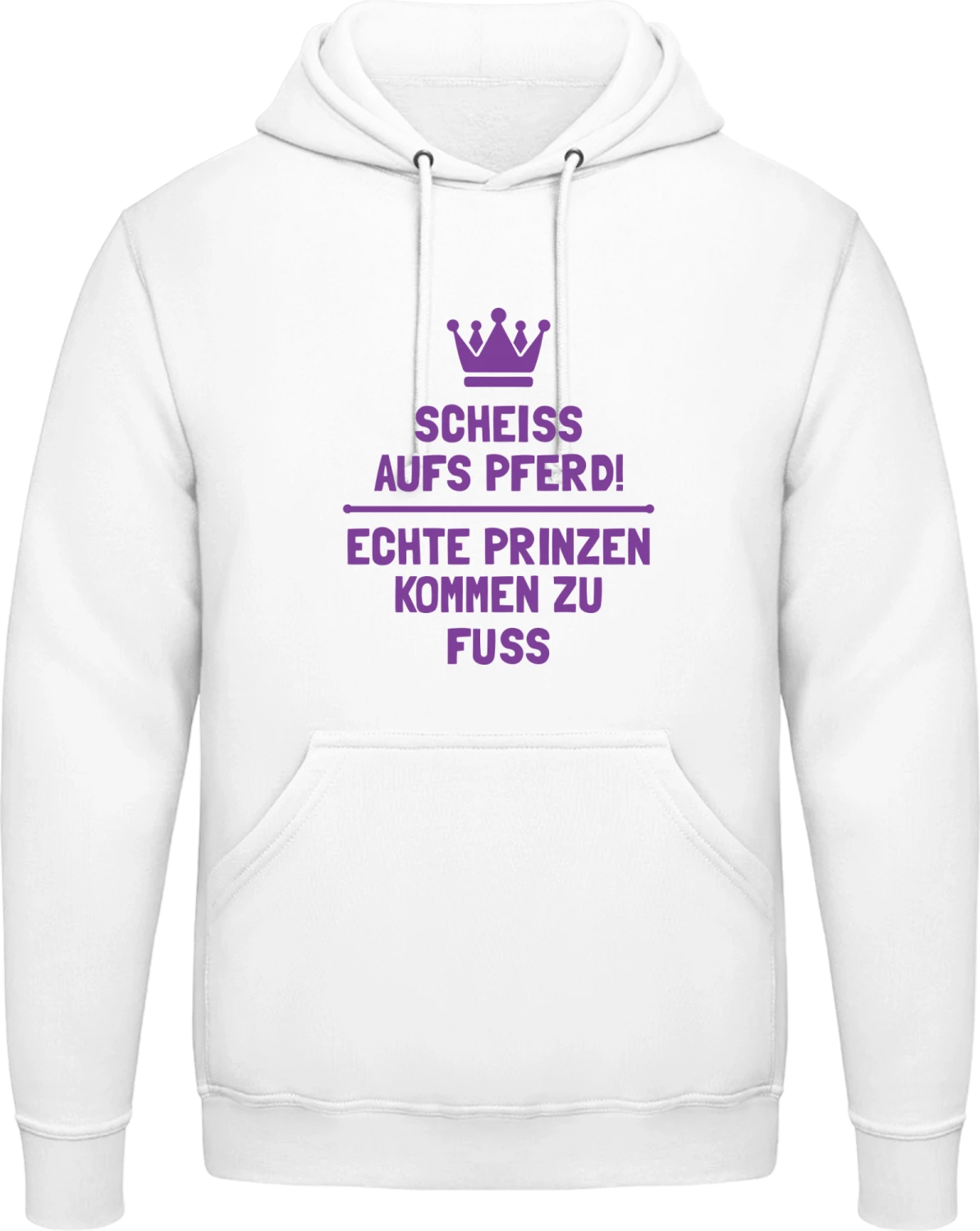 Echte Prinzen kommen zu Fuss - Arctic white AWDis man hoodie - Front