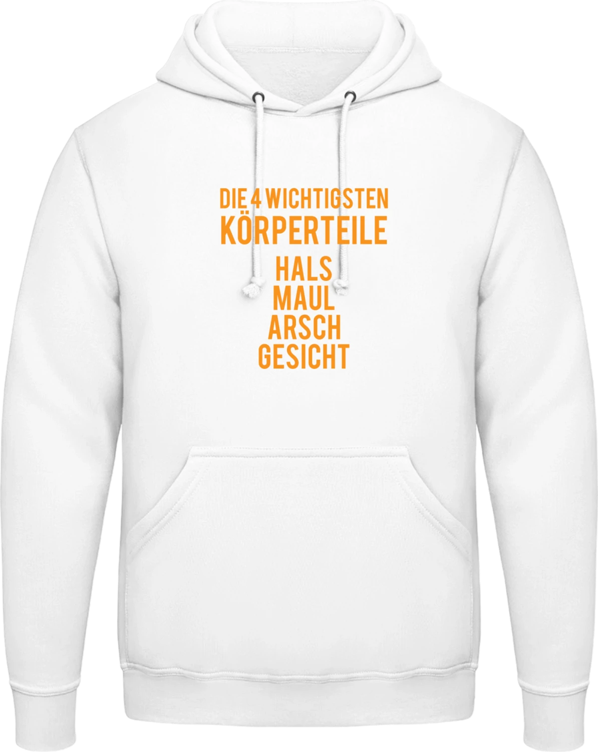 Hals Maul Arsch Gesicht - Arctic white AWDis man hoodie - Front