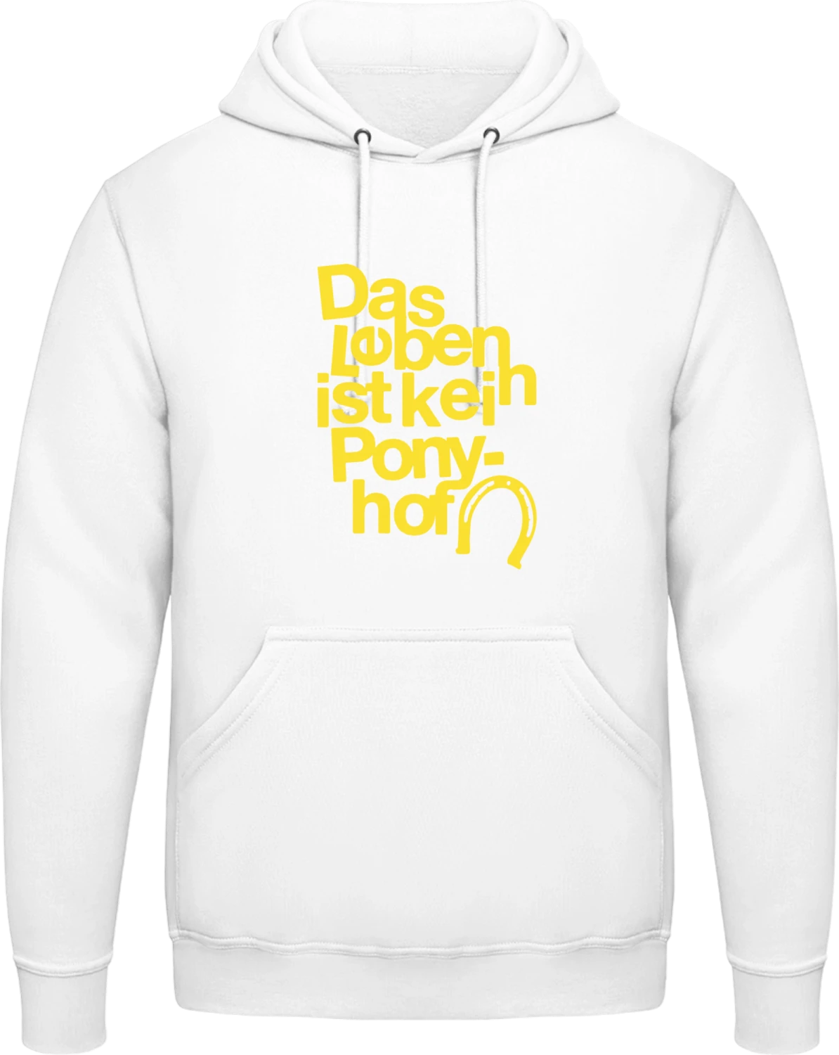 Das Leben Ist Kein Ponyhof - Arctic white AWDis man hoodie - Front