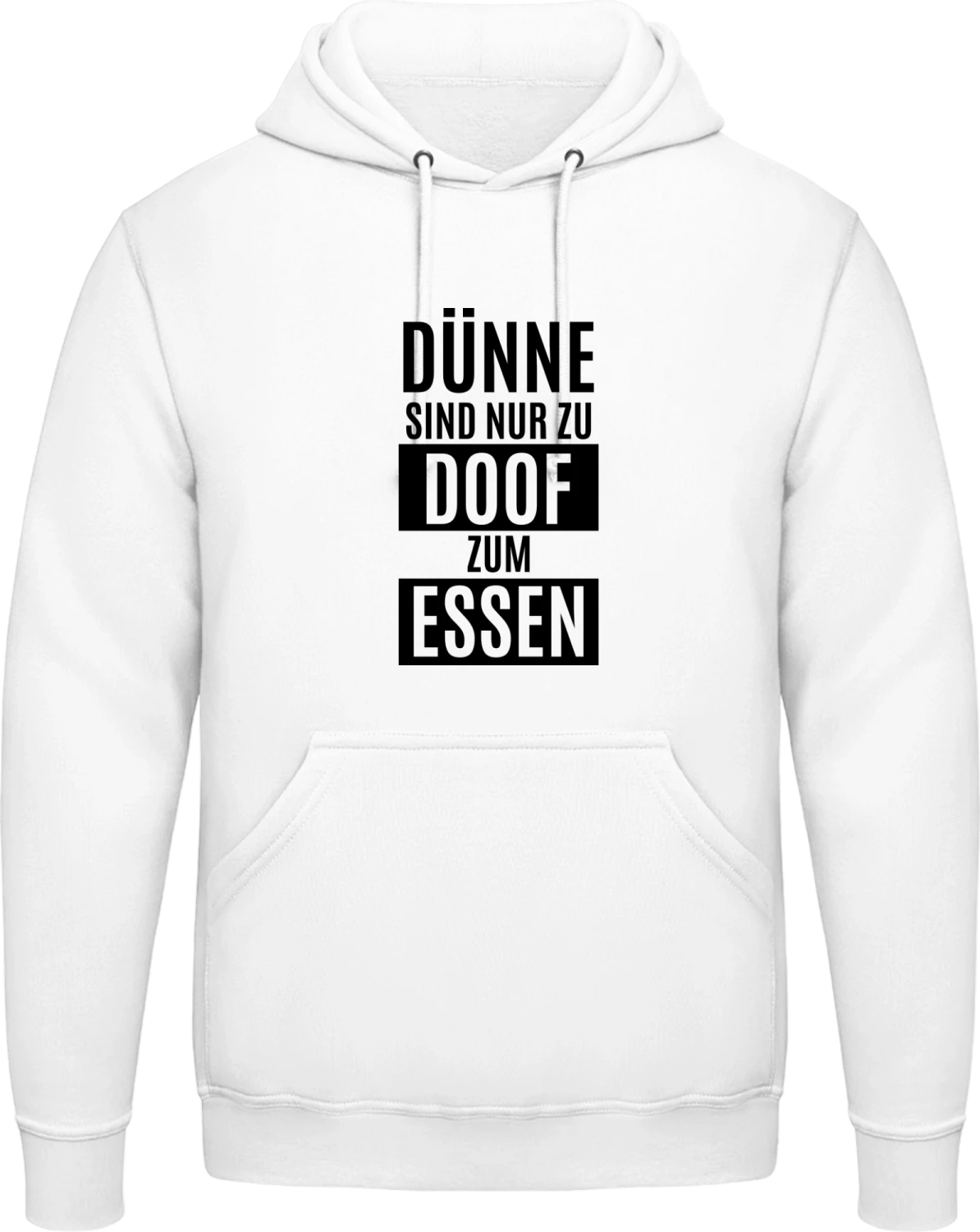 Dünne sind nur zu doof zum essen - Arctic white AWDis man hoodie - Front