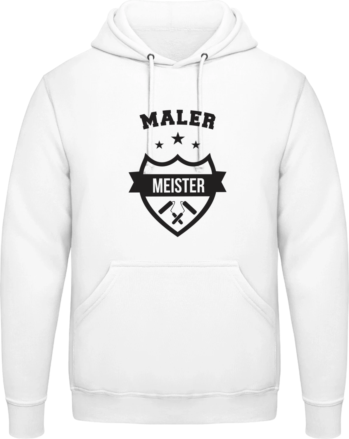 Maler Meister - Arctic white AWDis man hoodie - Front