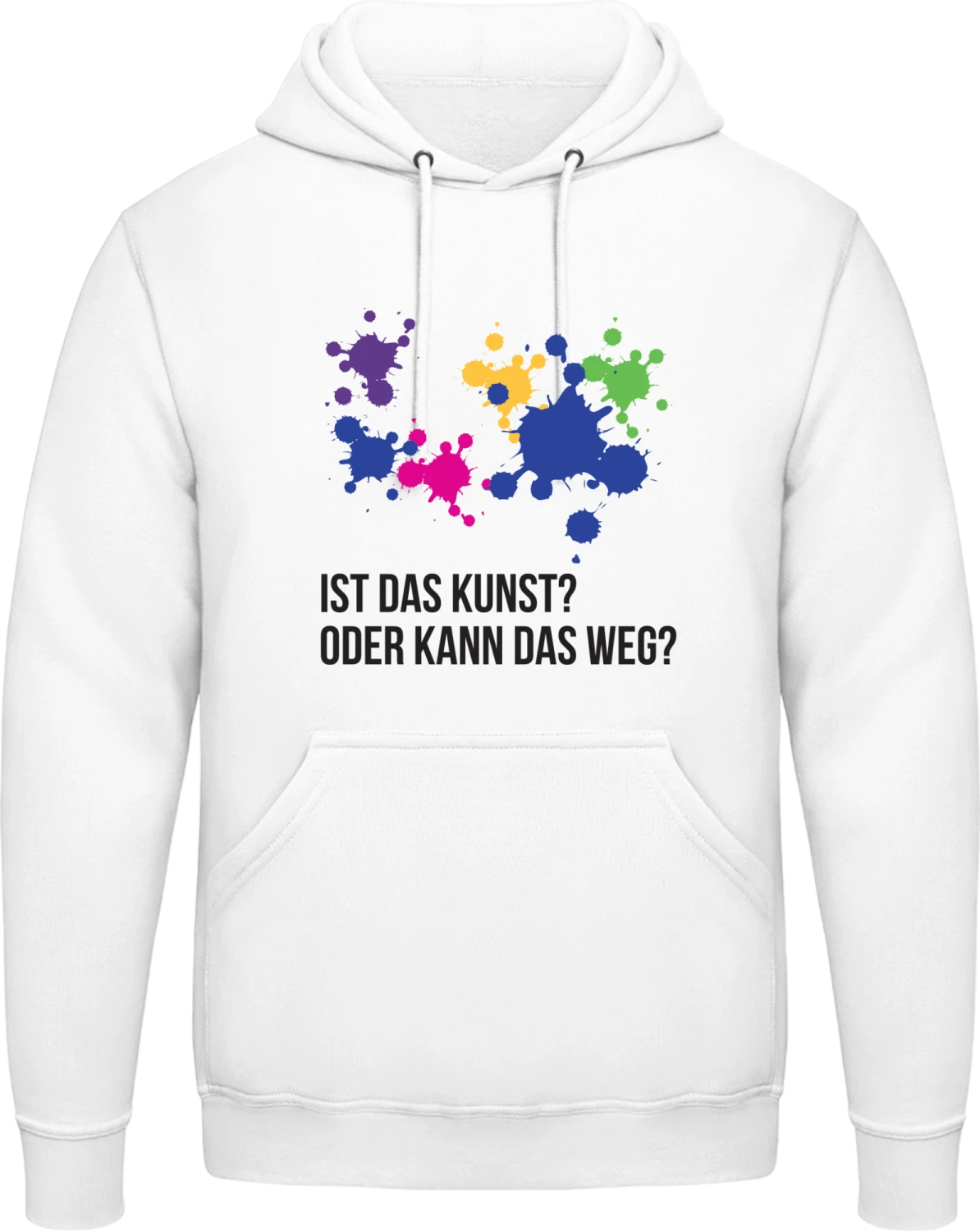 Ist das Kunst oder kann das weg - Arctic white AWDis man hoodie - Front