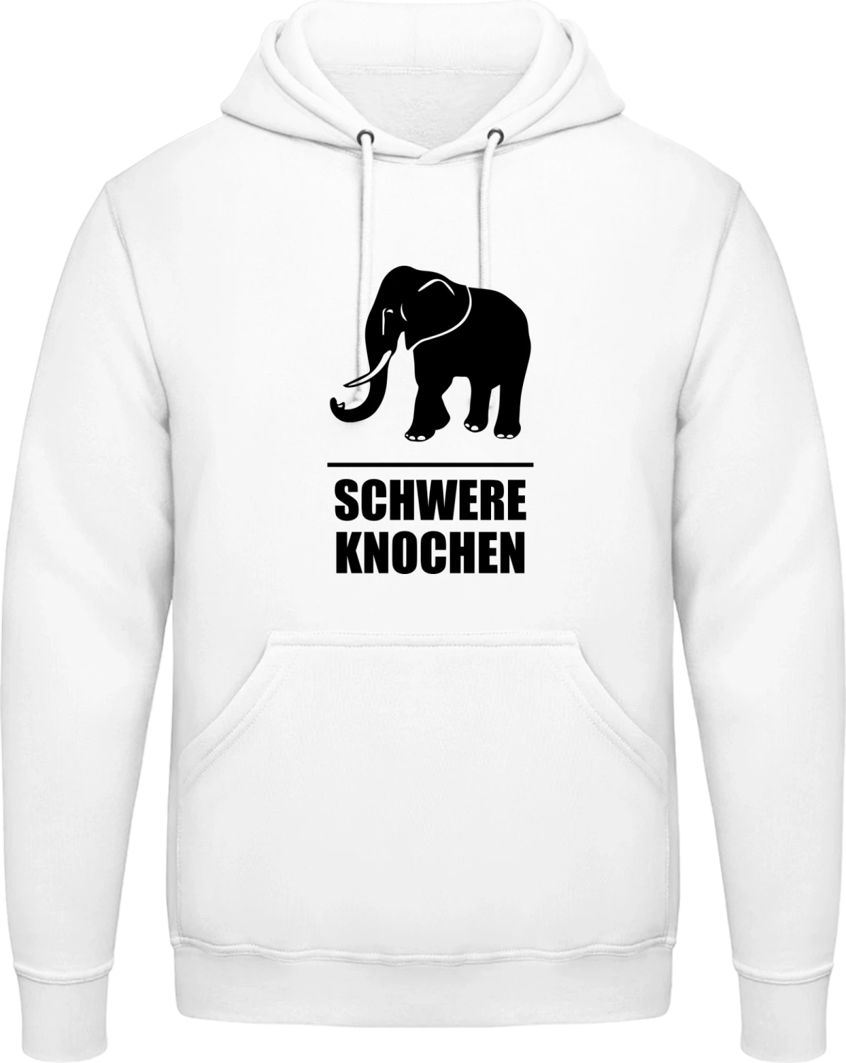 Schwere Knochen - Arctic white AWDis man hoodie - Front