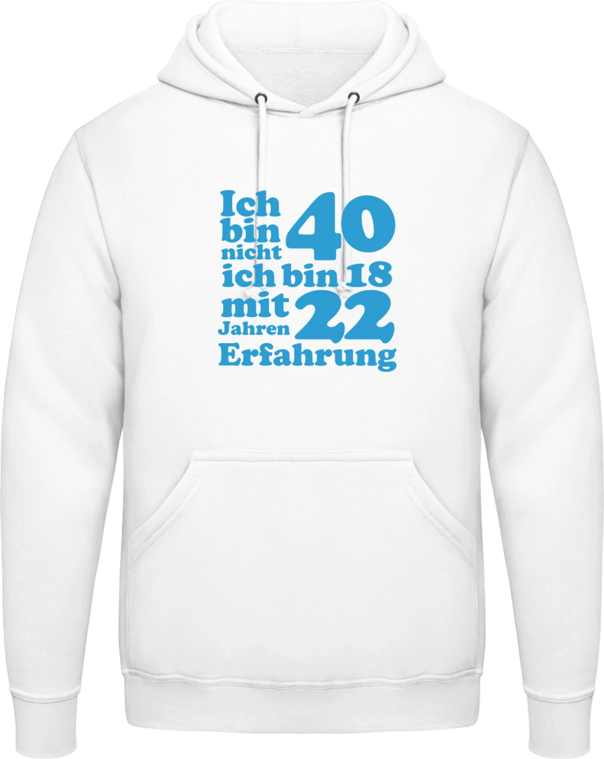 40 Geburtstag - Arctic white AWDis man hoodie - Front