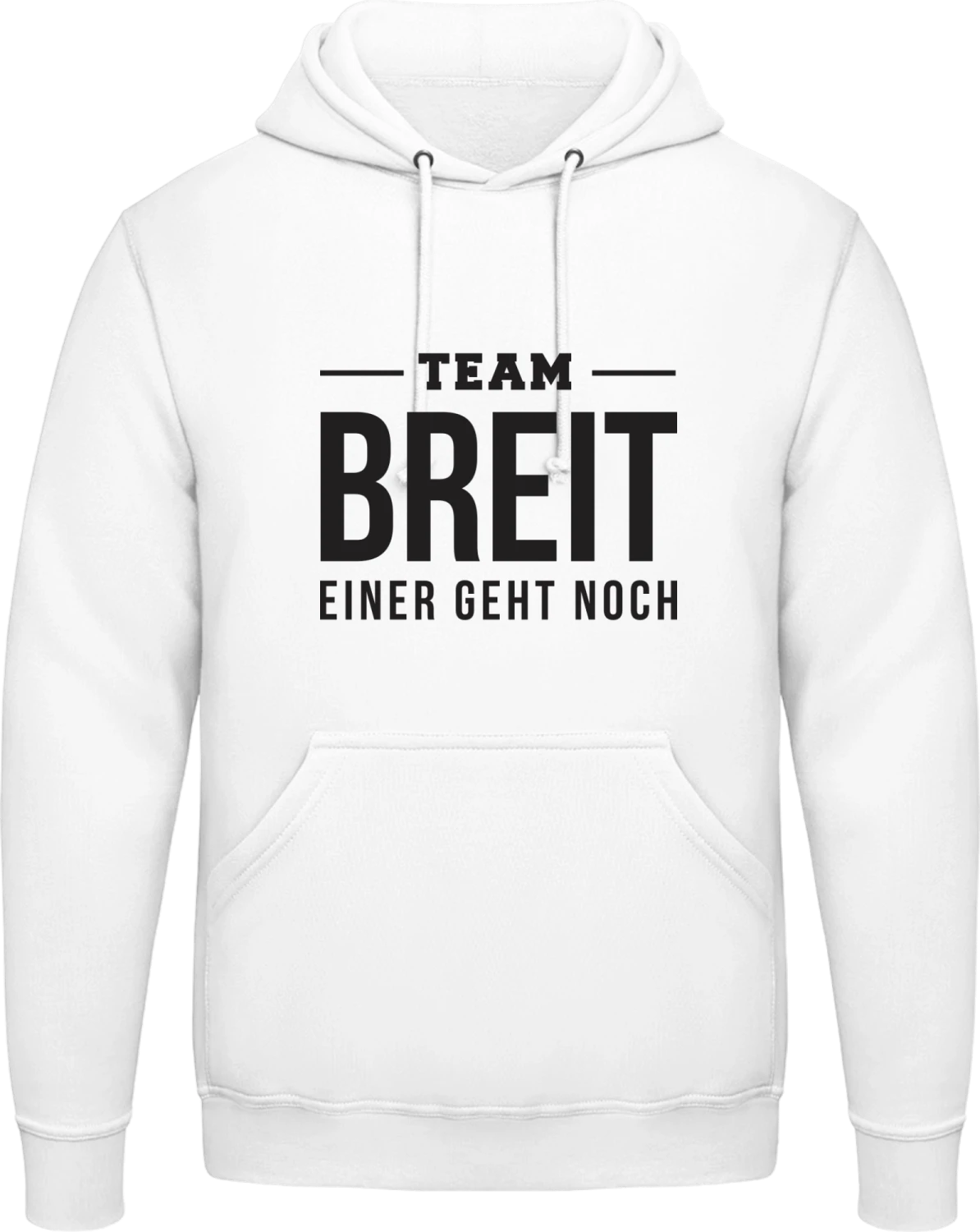 Team Breit einer geht noch - Arctic white AWDis man hoodie - Front