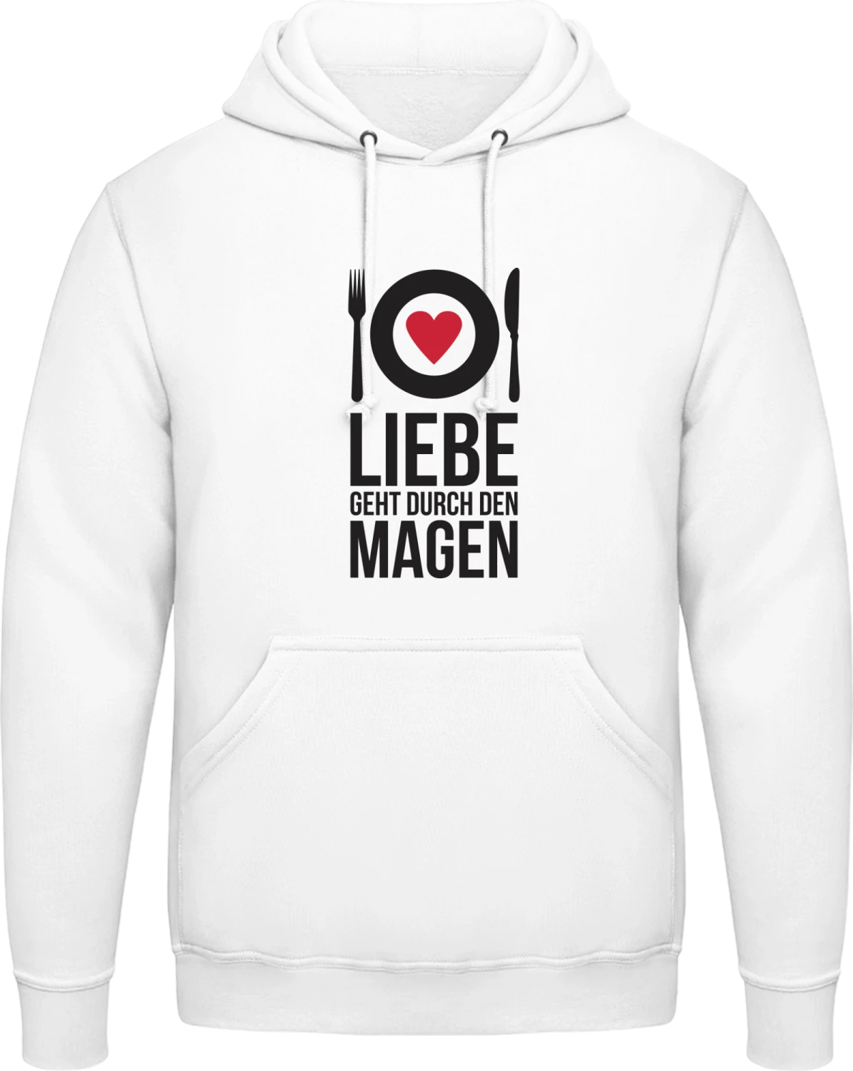 Liebe geht durch den Magen - Arctic white AWDis man hoodie - Front