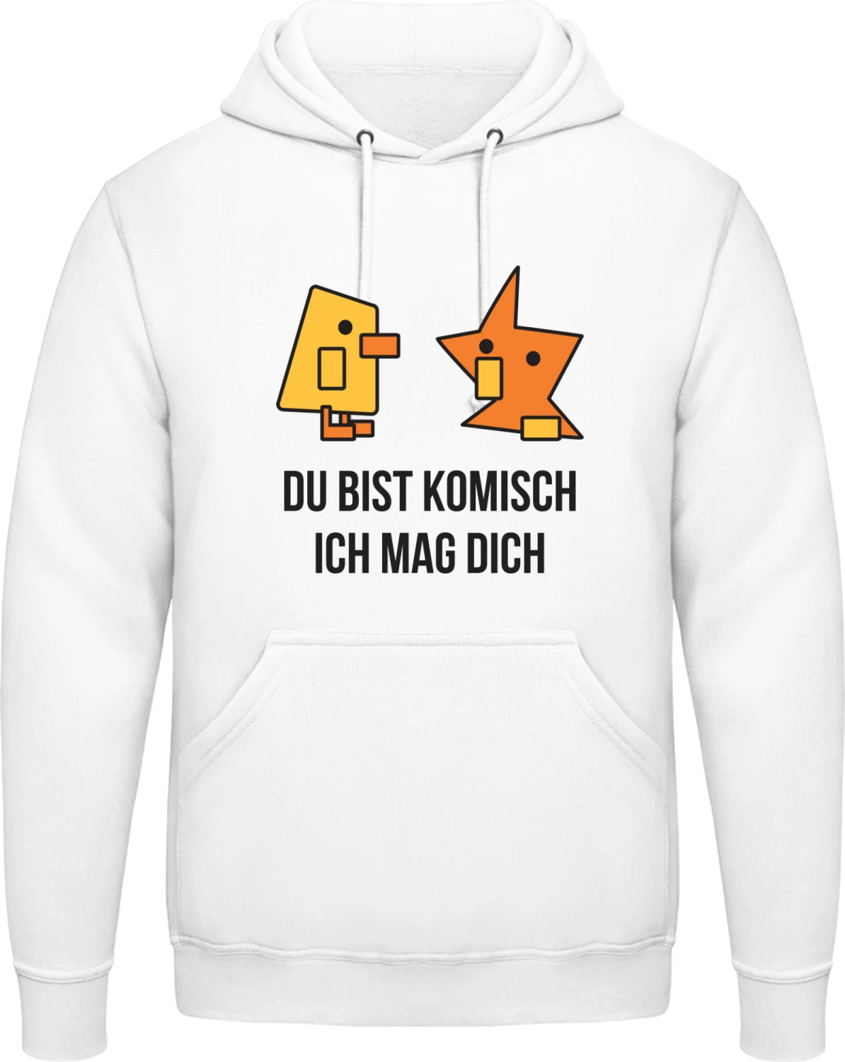 Du bist komisch ich mag dich - Arctic white AWDis man hoodie - Front