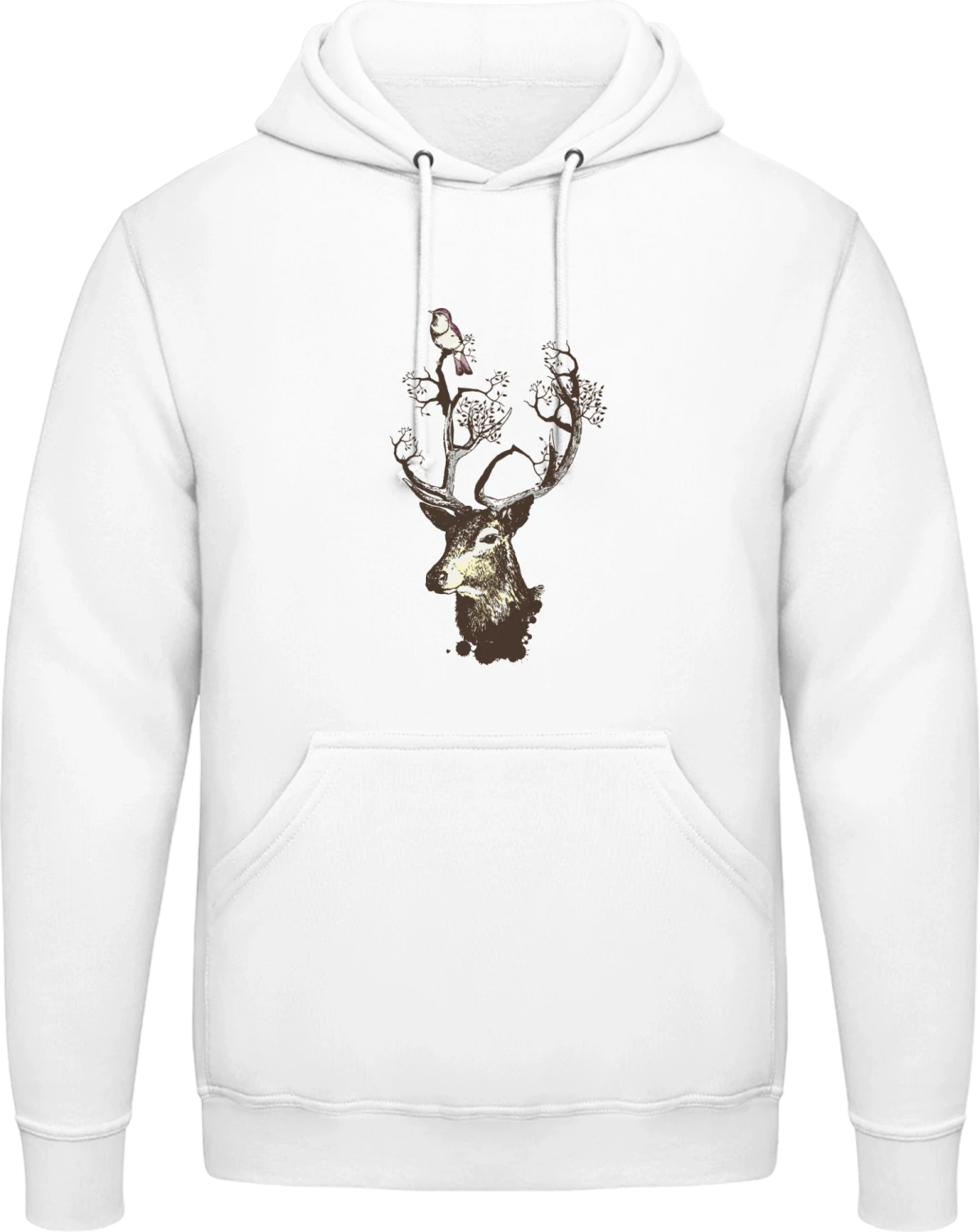 Stylish Reindeer - Arctic white AWDis man hoodie - Front