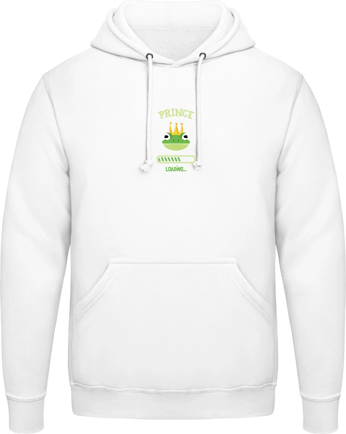 Prince Loading Frog - Arctic white AWDis man hoodie - Front