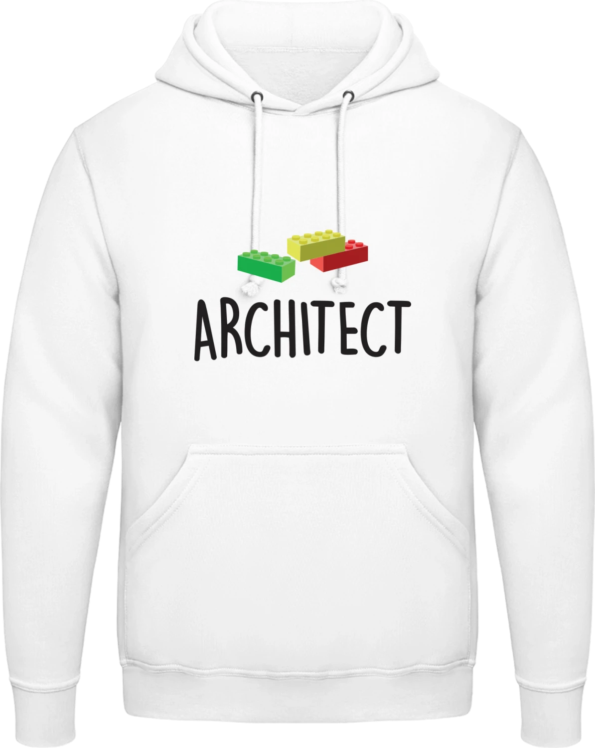 Architect To Be - Arctic white AWDis man hoodie - Front