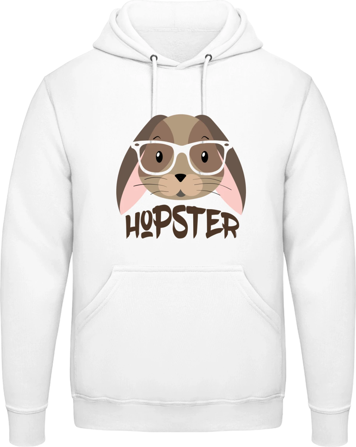 Hopster - Arctic white AWDis man hoodie - Front