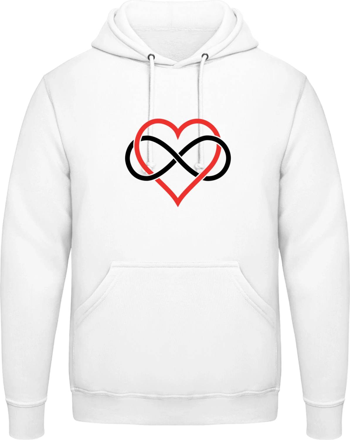 Love Forever - Arctic white AWDis man hoodie - Front