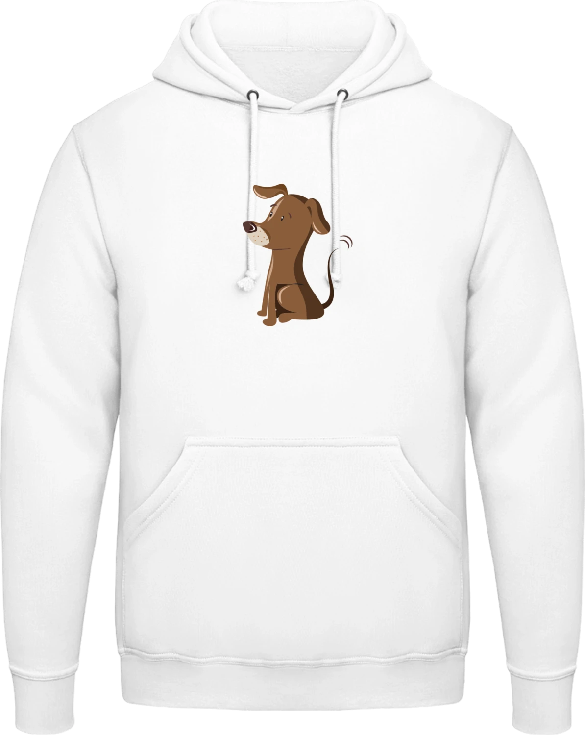 Little Cute Dog - Arctic white AWDis man hoodie - Front