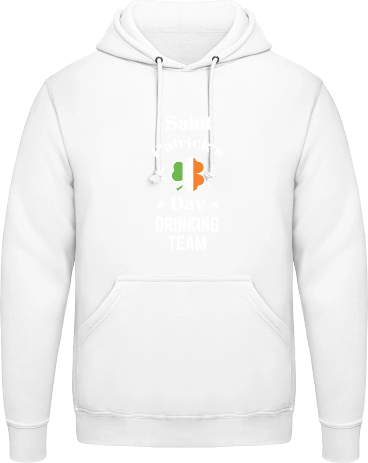 St. Patrick's Day Drinking Team - Arctic white AWDis man hoodie - Front