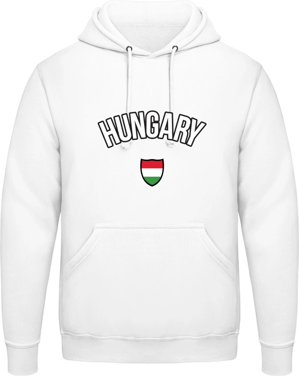 HUNGARY Football Fan - Arctic white AWDis man hoodie - Front