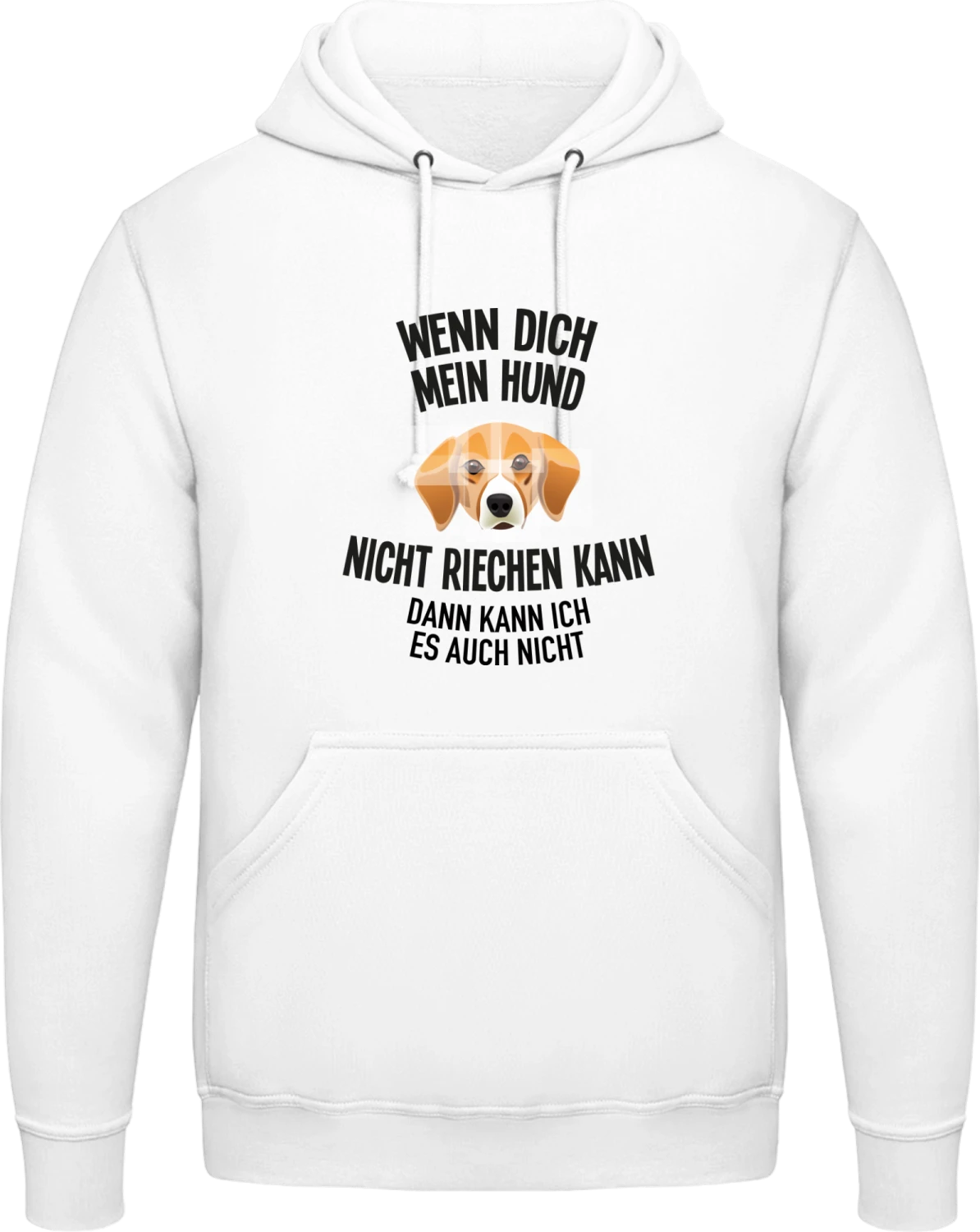 Wenn dich mein Hund nicht riechen kann, dann kann ich es auch n - Arctic white AWDis man hoodie - Front