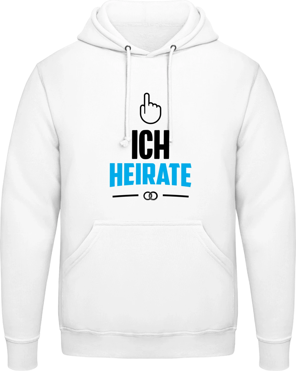 Ich heirate. - Arctic white AWDis man hoodie - Front