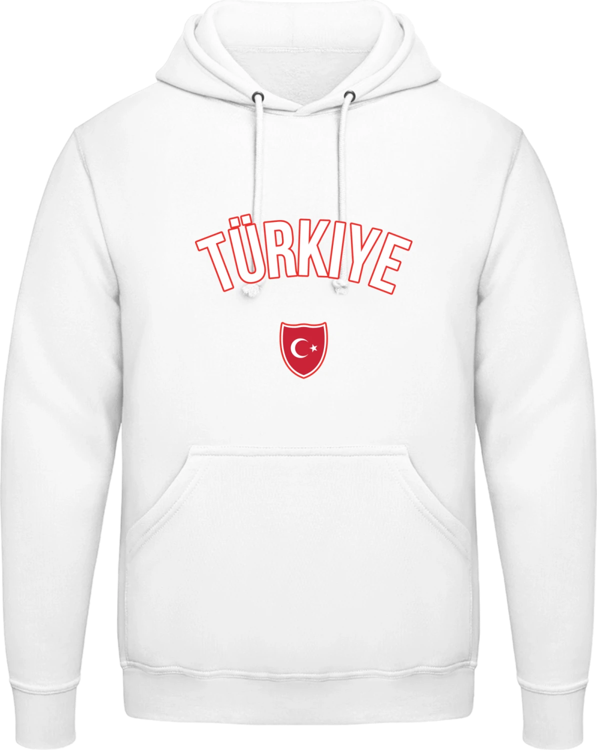 TÜRKIYE Fan - Arctic white AWDis man hoodie - Front