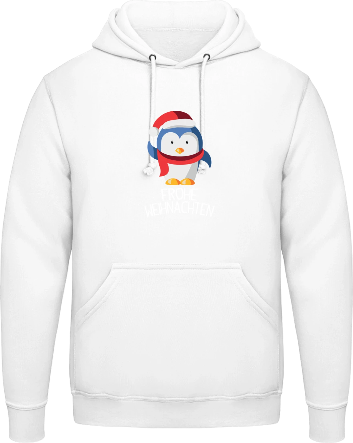 Frohe Weihnachten Pinguin - Arctic white AWDis man hoodie - Front