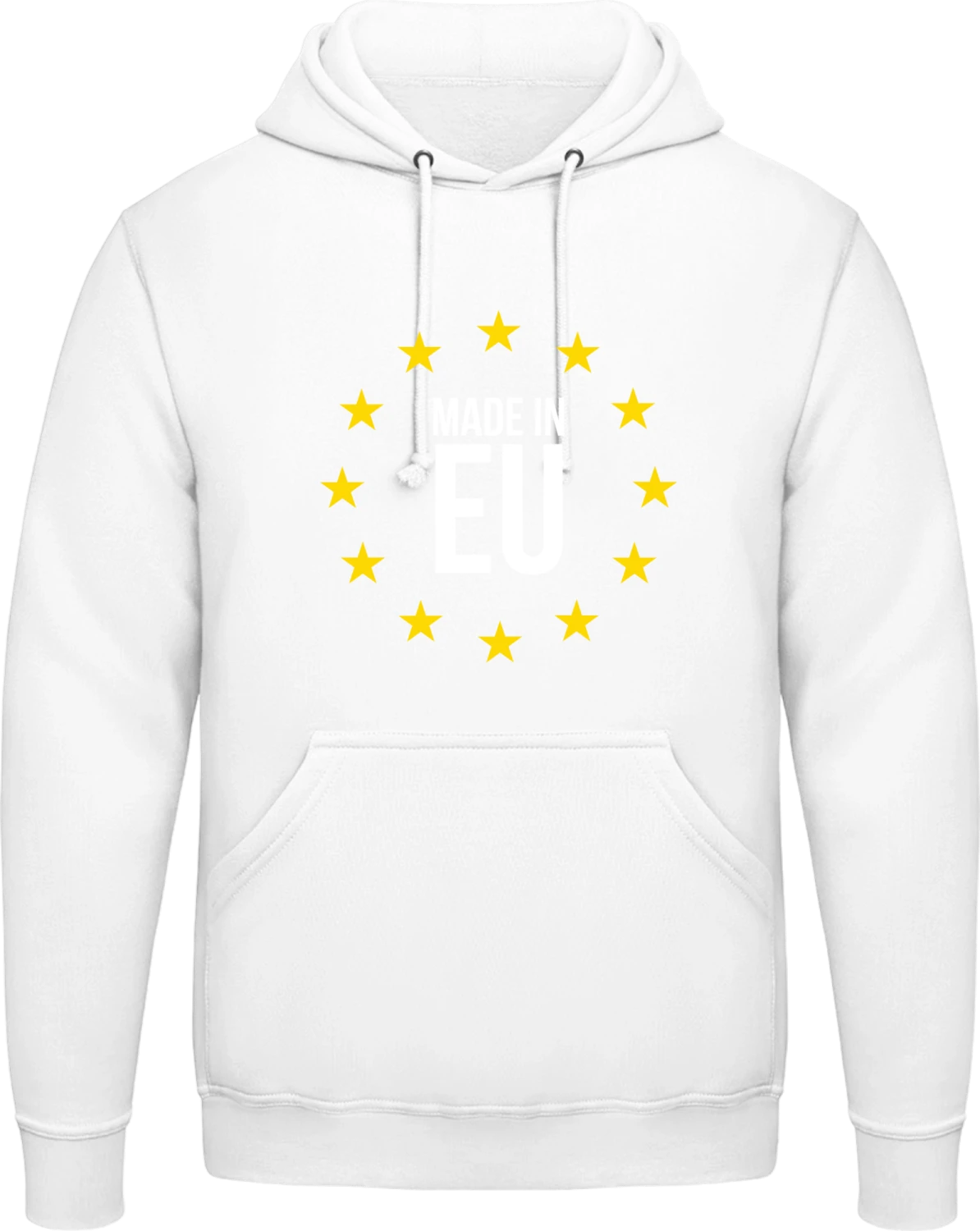 Made in EU - Arctic white AWDis man hoodie - Front