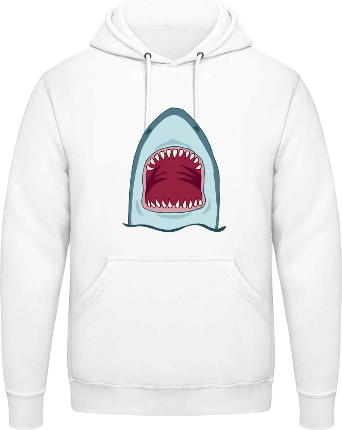 Shark Head Effect - Arctic white AWDis man hoodie - Front