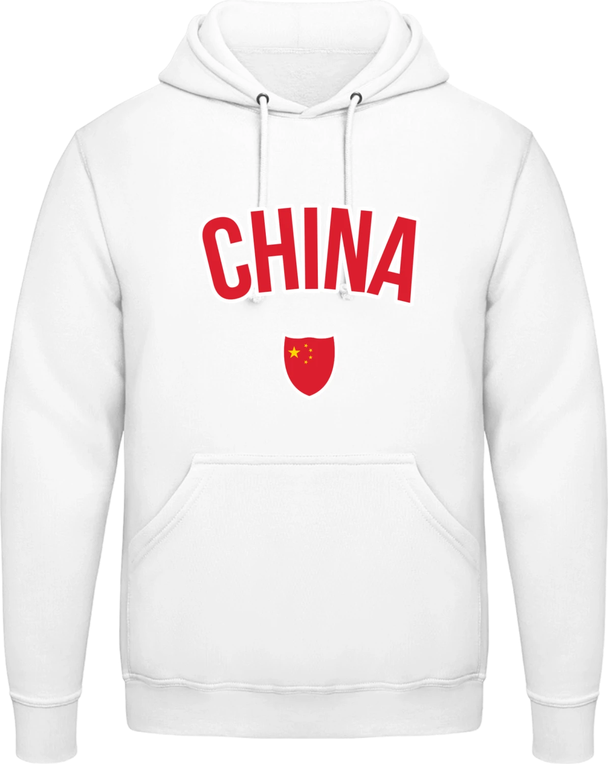 CHINA Fan - Arctic white AWDis man hoodie - Front