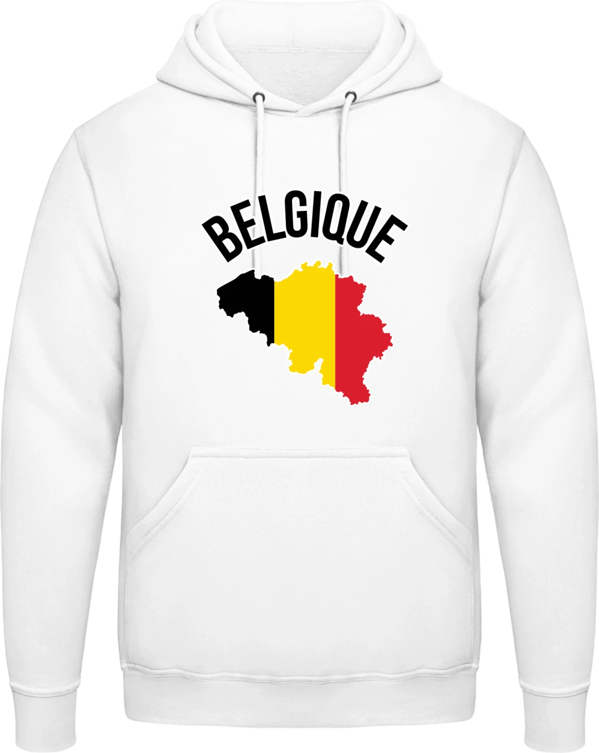 Belgique - Arctic white AWDis man hoodie - Front