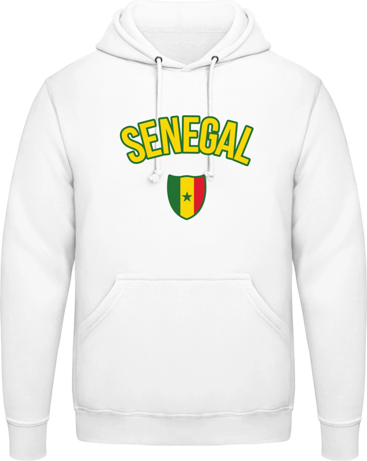 SENEGAL Fan - Arctic white AWDis man hoodie - Front