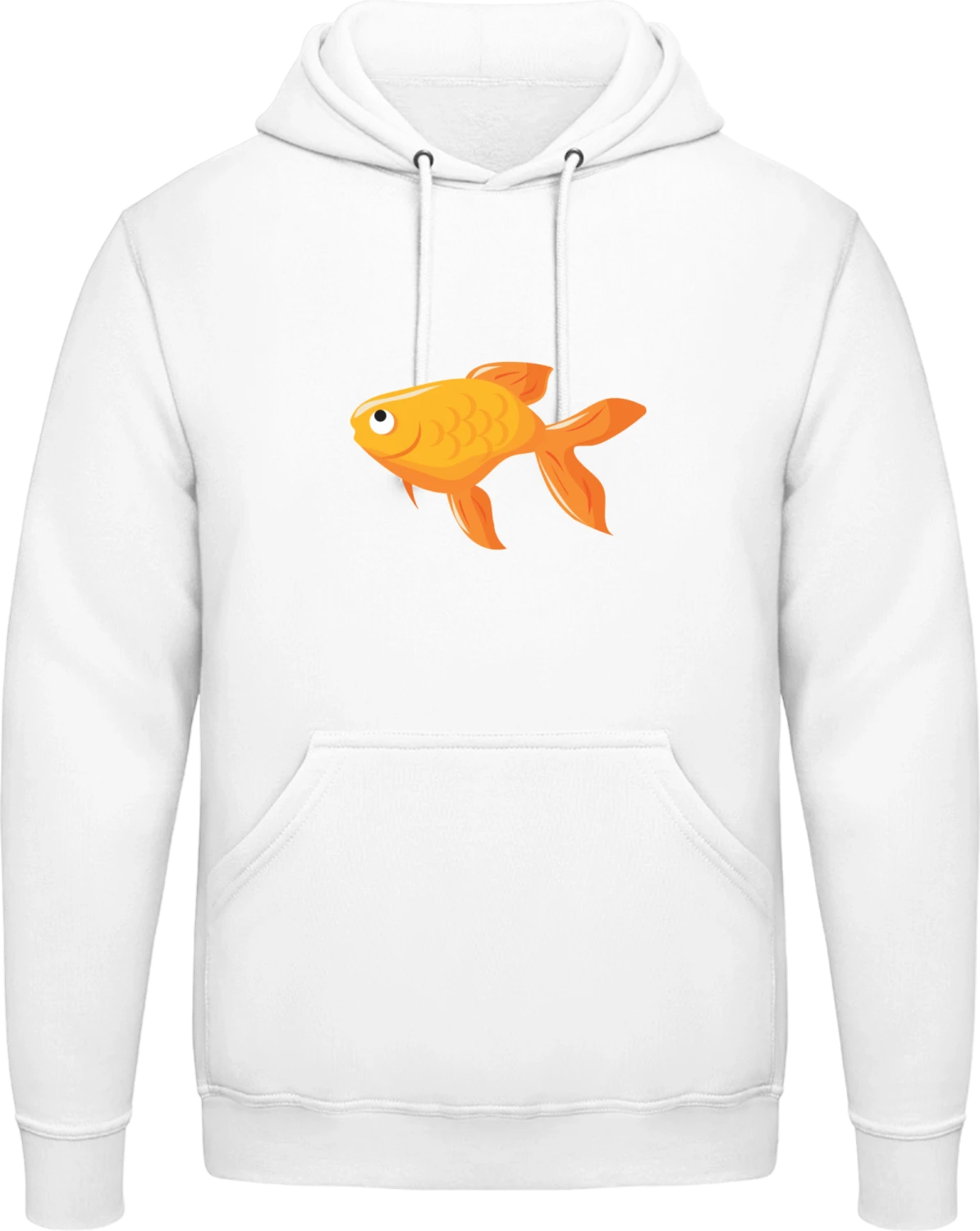 Goldfish - Arctic white AWDis man hoodie - Front