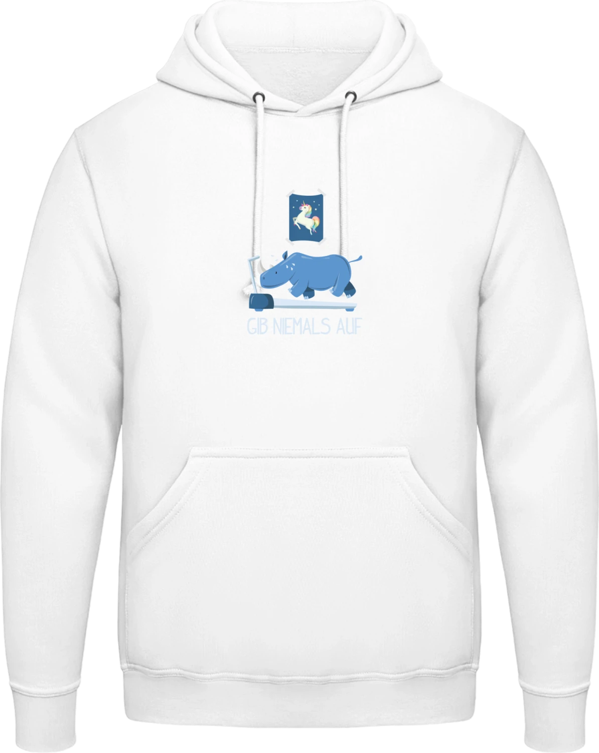 Gib niemals auf - Arctic white AWDis man hoodie - Front