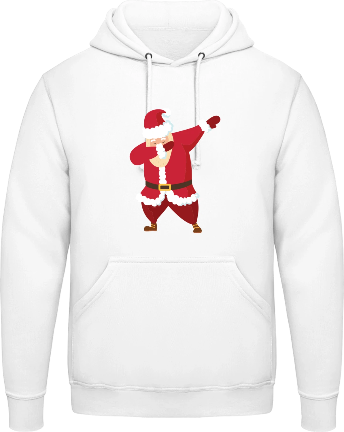 Santa Dabbing - Arctic white AWDis man hoodie - Front