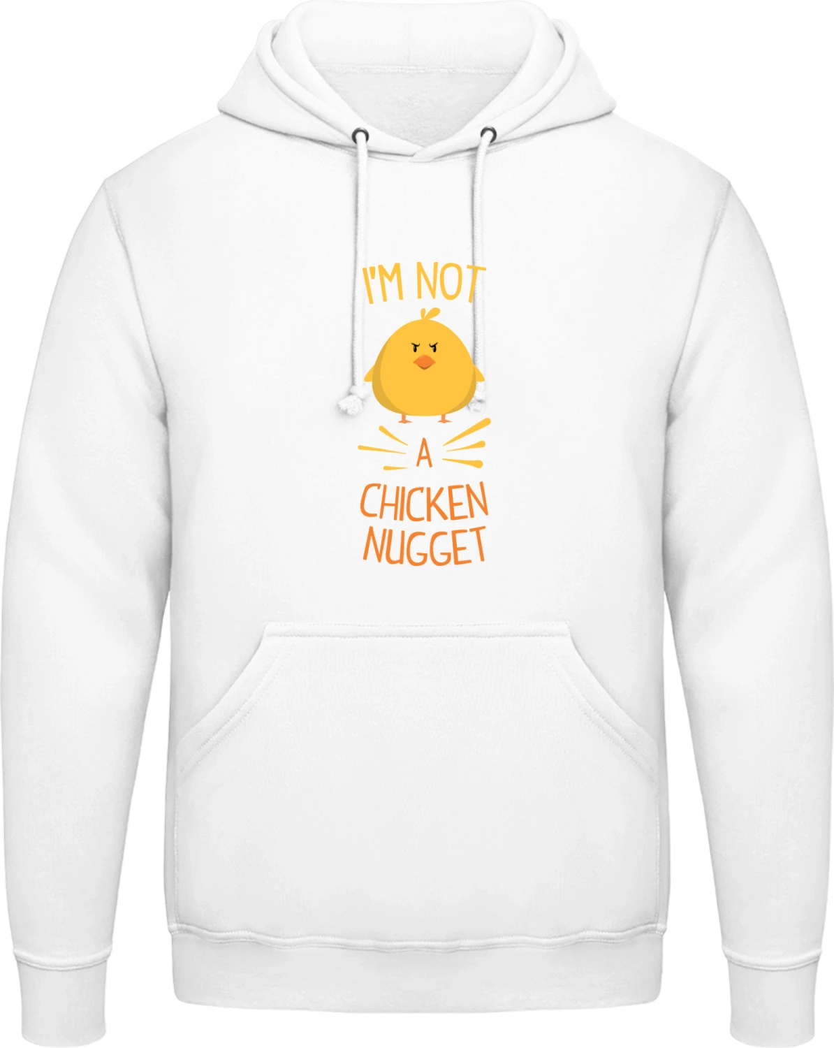 Not A Chicken Nugget - Arctic white AWDis man hoodie - Front