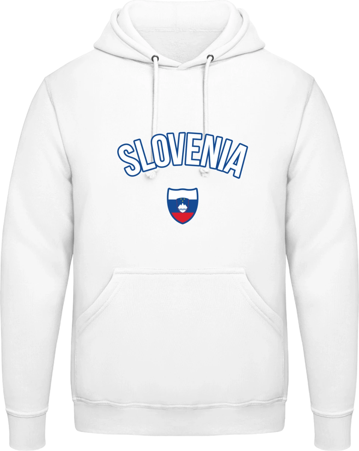 SLOVENIA Fan - Arctic white AWDis man hoodie - Front