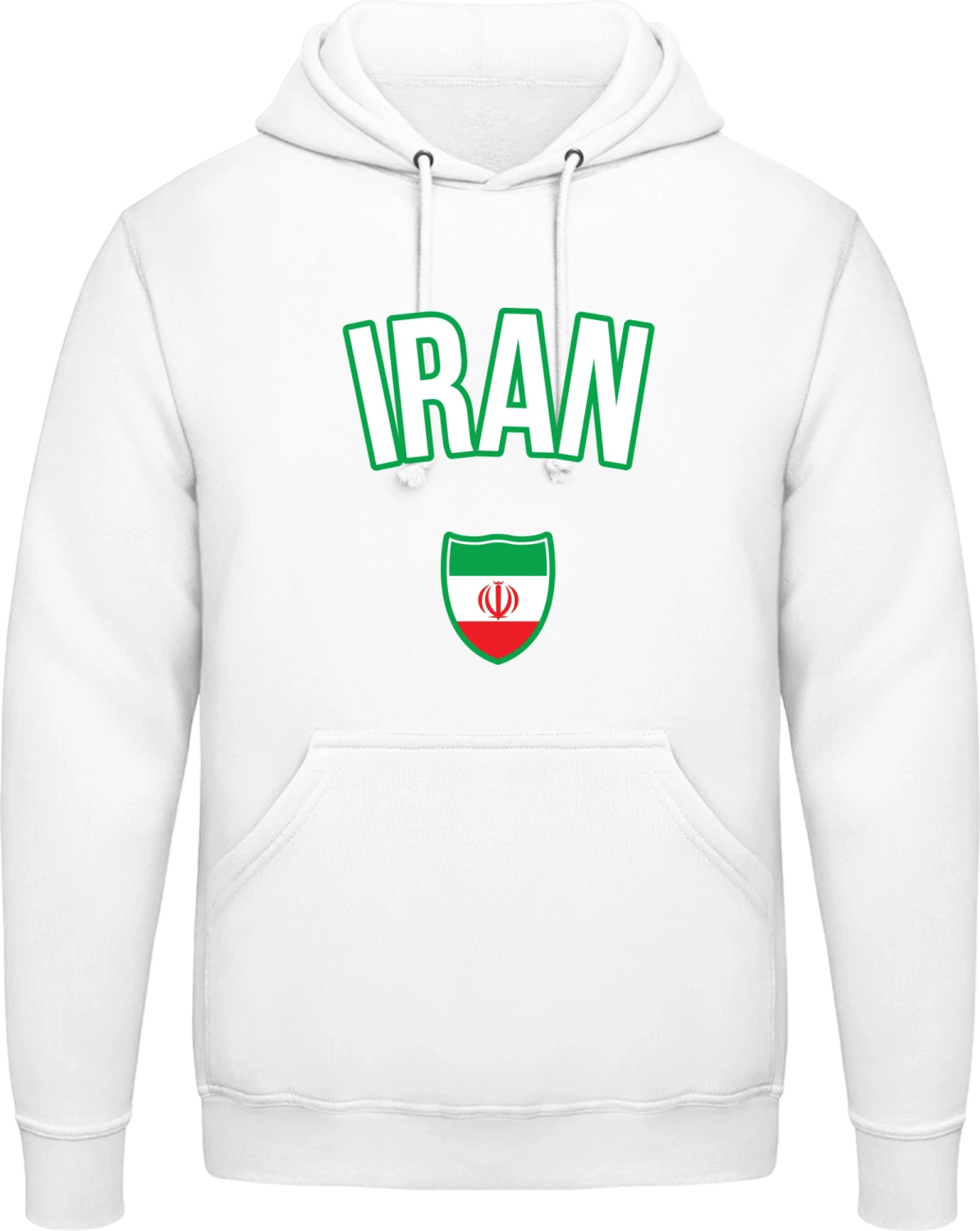 IRAN Fan - Arctic white AWDis man hoodie - Front