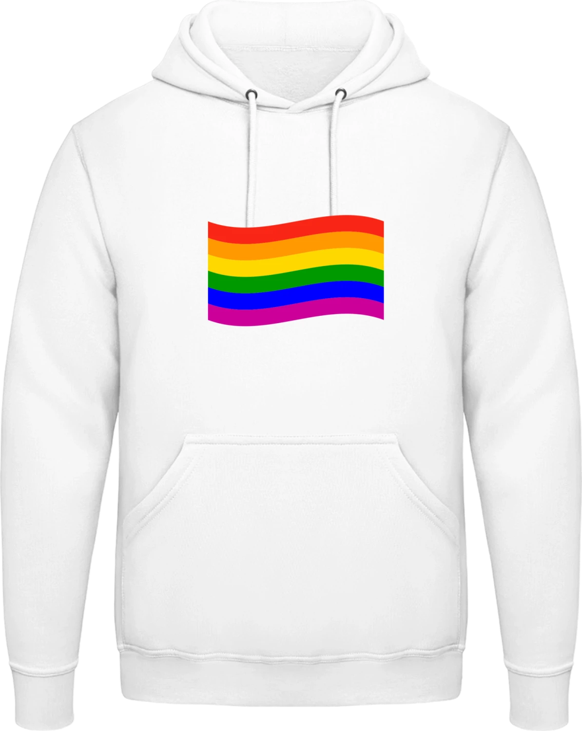 Glory Rainbow Flag - Arctic white AWDis man hoodie - Front