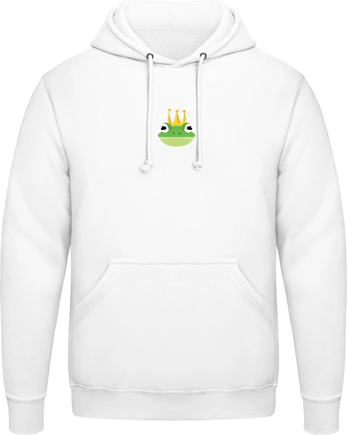 Frog King Head - Arctic white AWDis man hoodie - Front