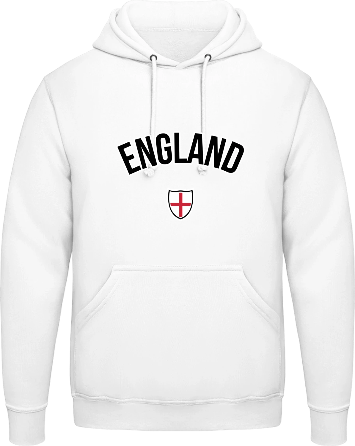 ENGLAND Flag Fan - Arctic white AWDis man hoodie - Front