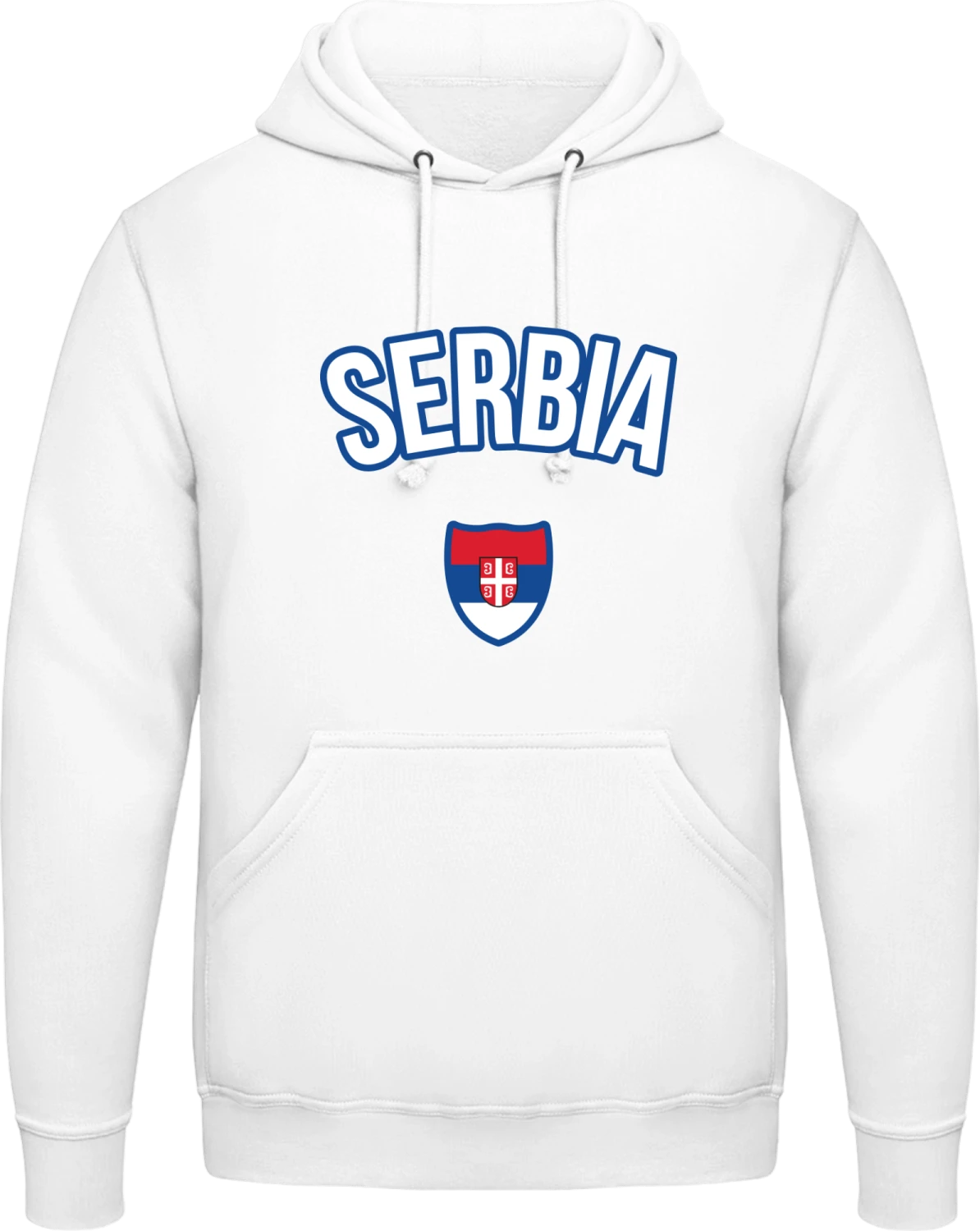 SERBIA Fan - Arctic white AWDis man hoodie - Front