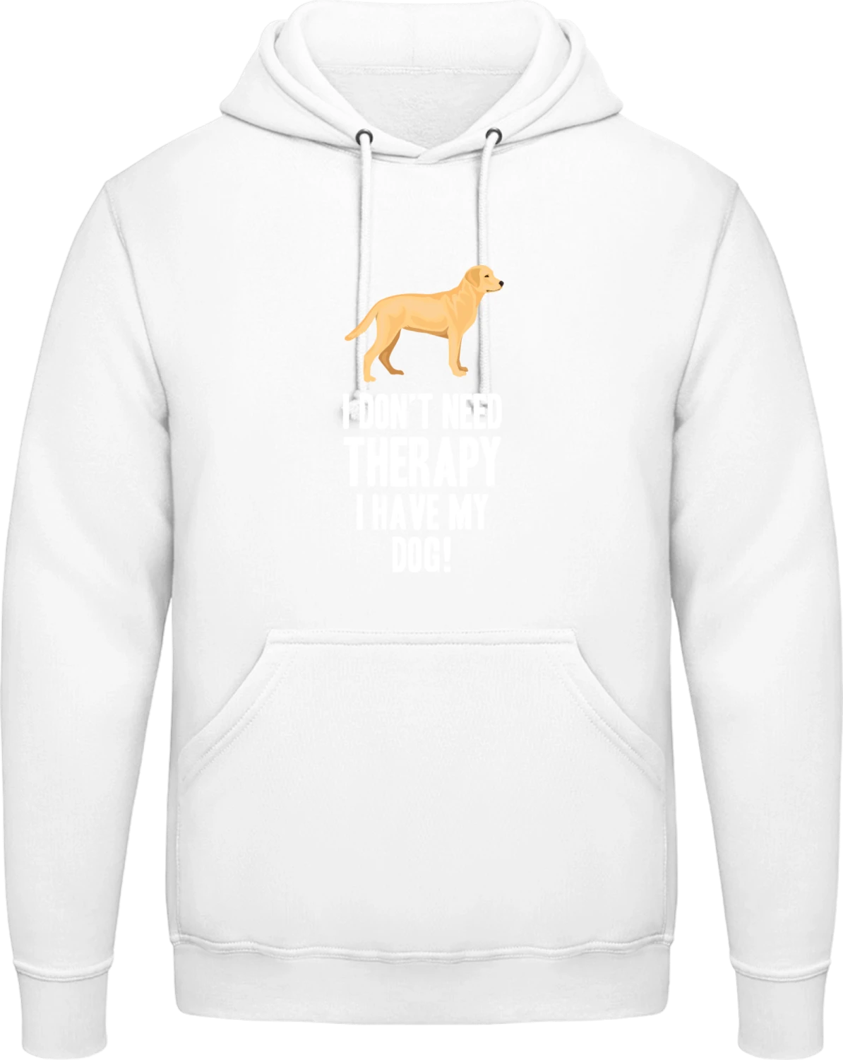 No Therapy Just My Dog - Arctic white AWDis man hoodie - Front