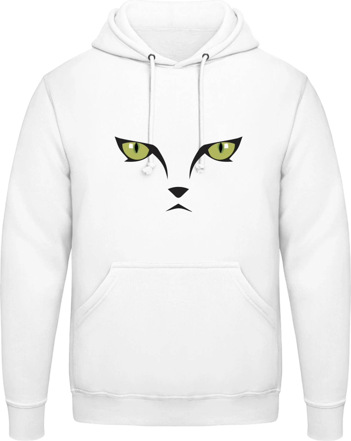 Cat Eyes - Arctic white AWDis man hoodie - Front