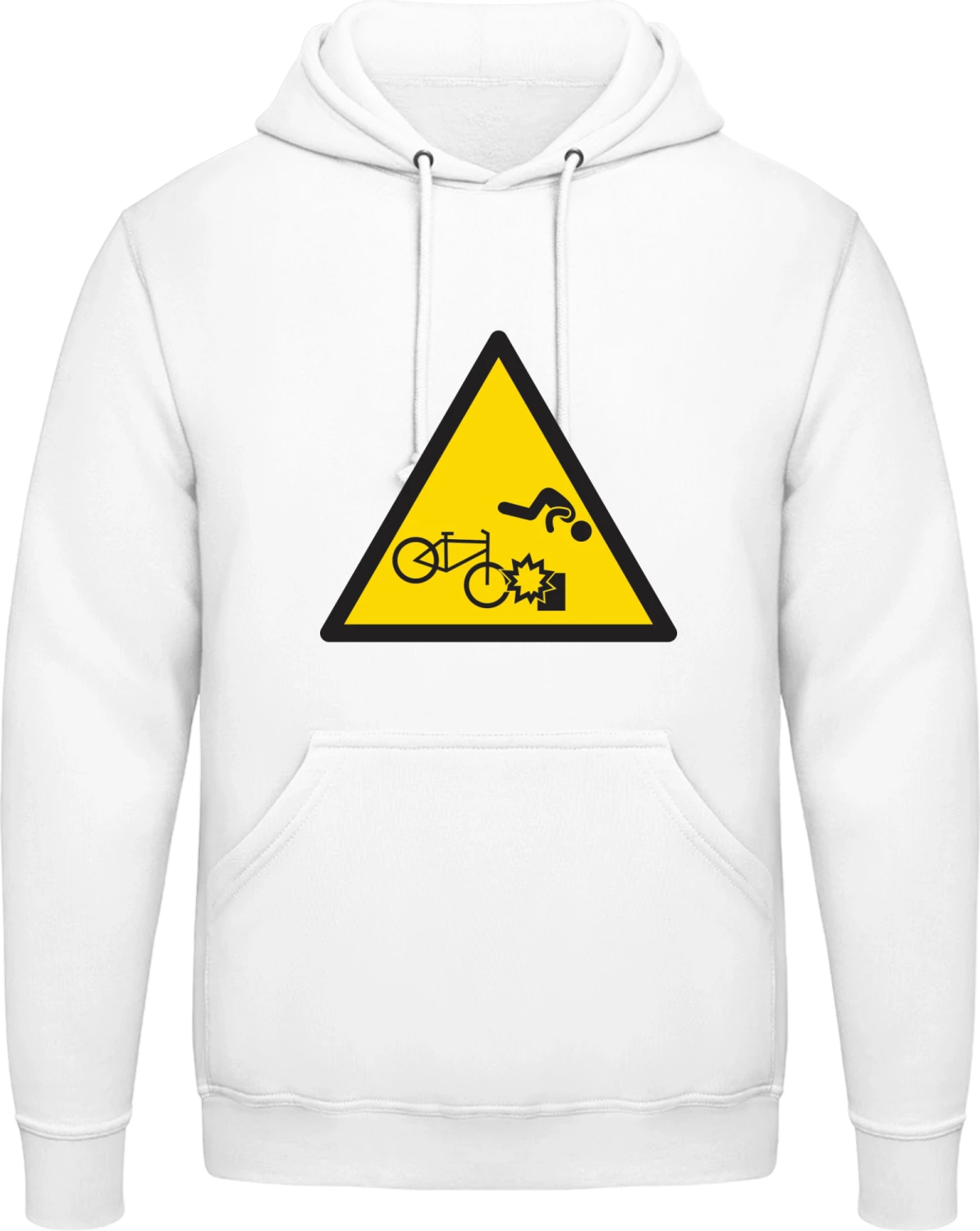 Warning Sign Barrier - Arctic white AWDis man hoodie - Front