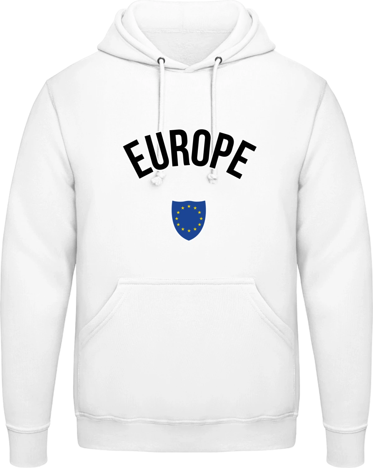 Europe Flag Medal - Arctic white AWDis man hoodie - Front