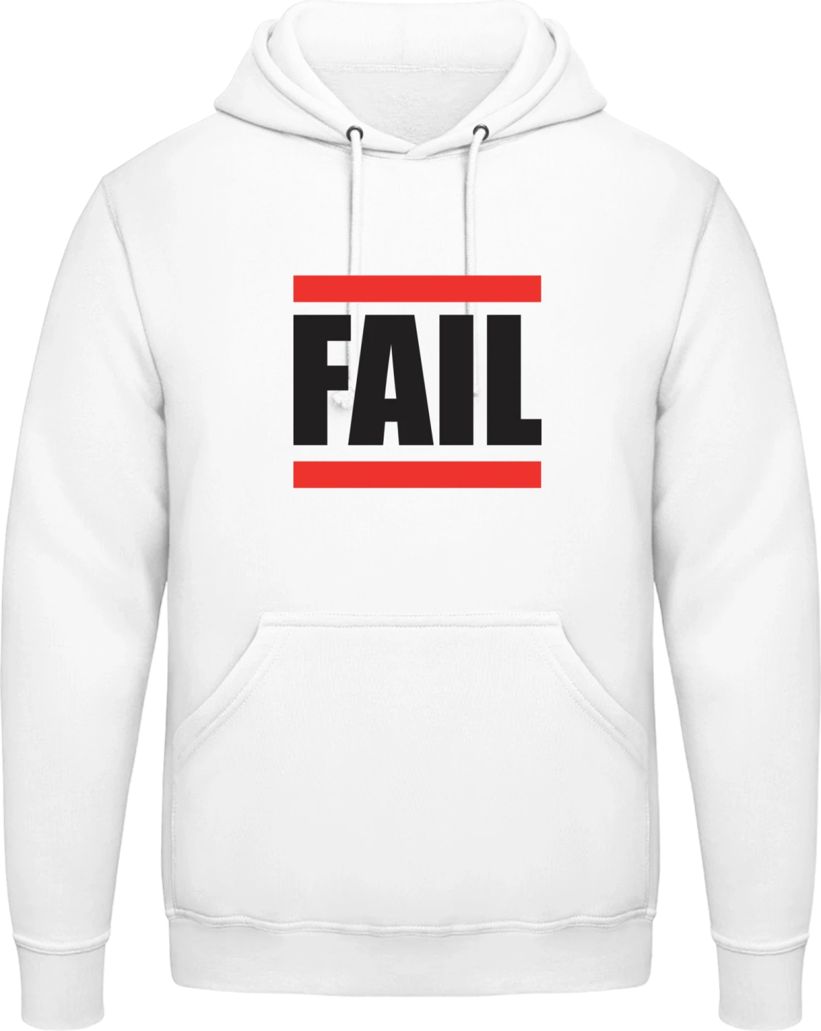 FAIL - Arctic white AWDis man hoodie - Front