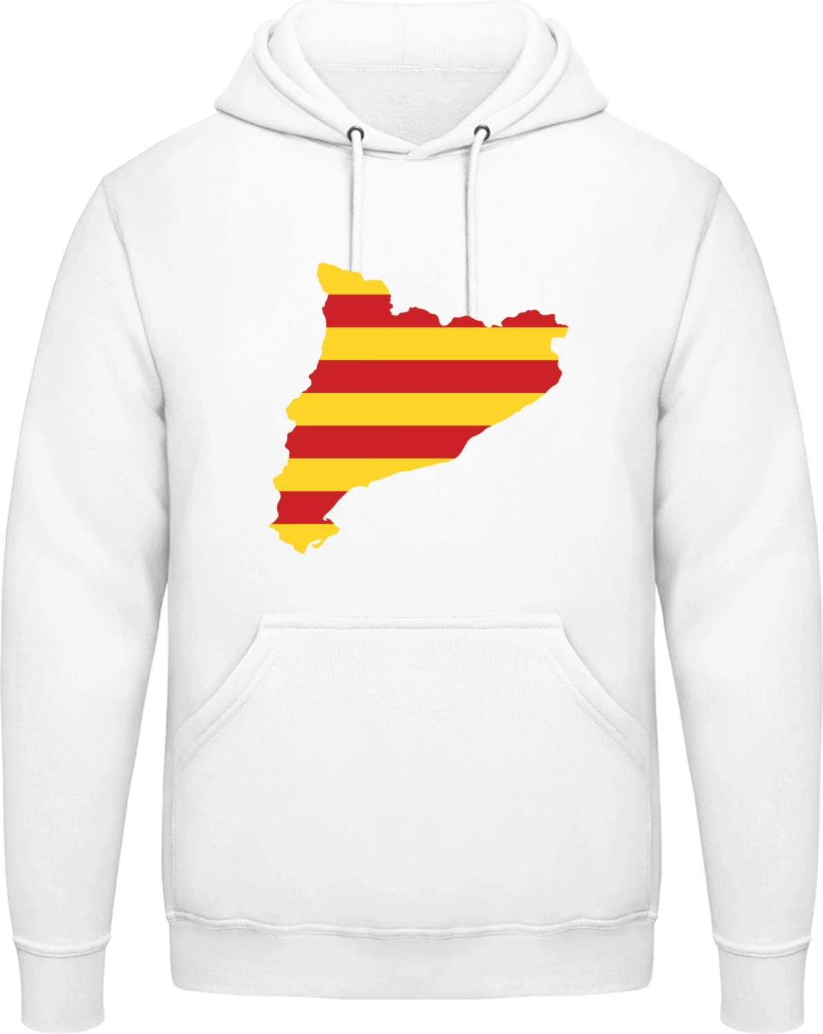 Catalonia Map Flag - Arctic white AWDis man hoodie - Front