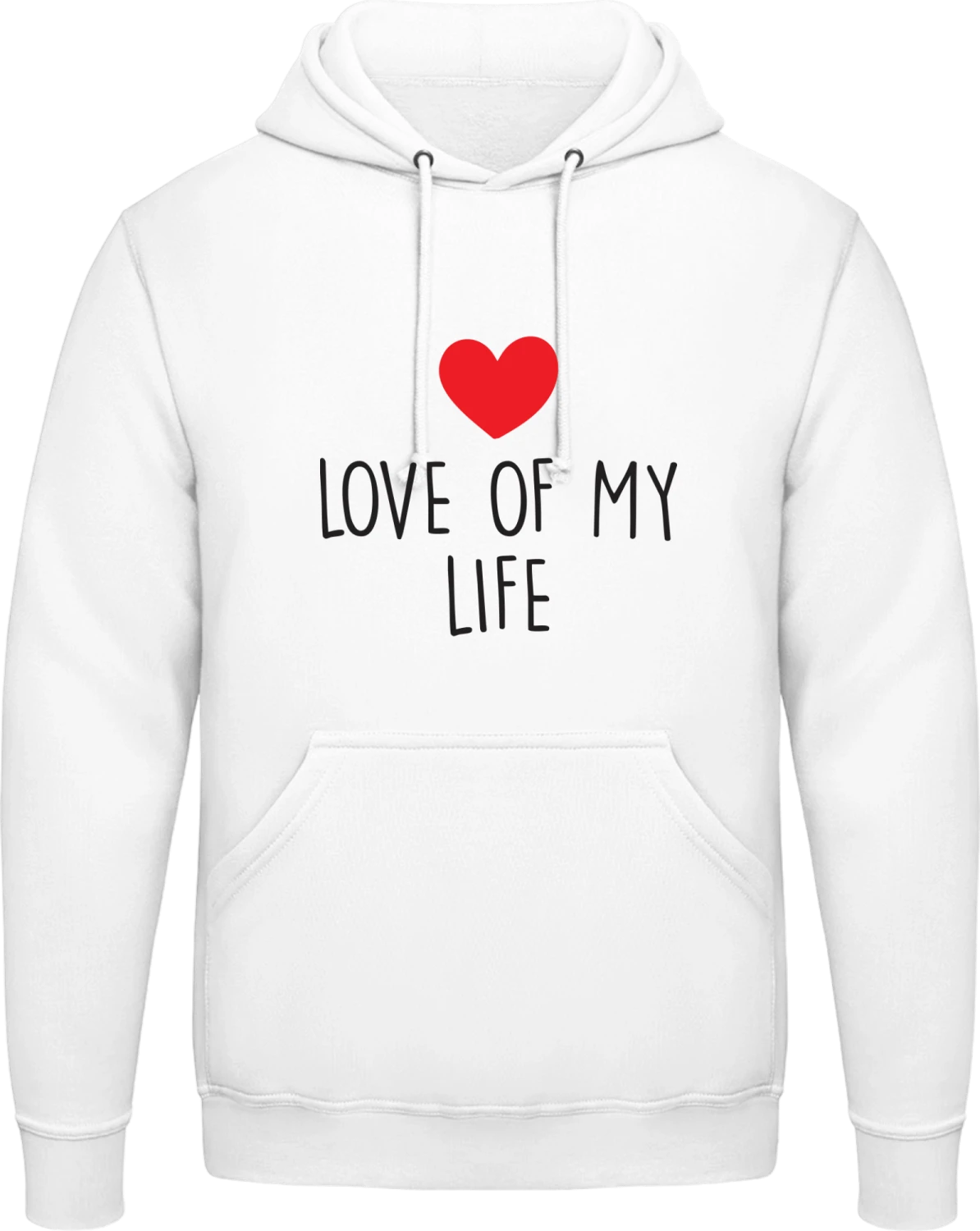 Love Of My Life - Arctic white AWDis man hoodie - Front