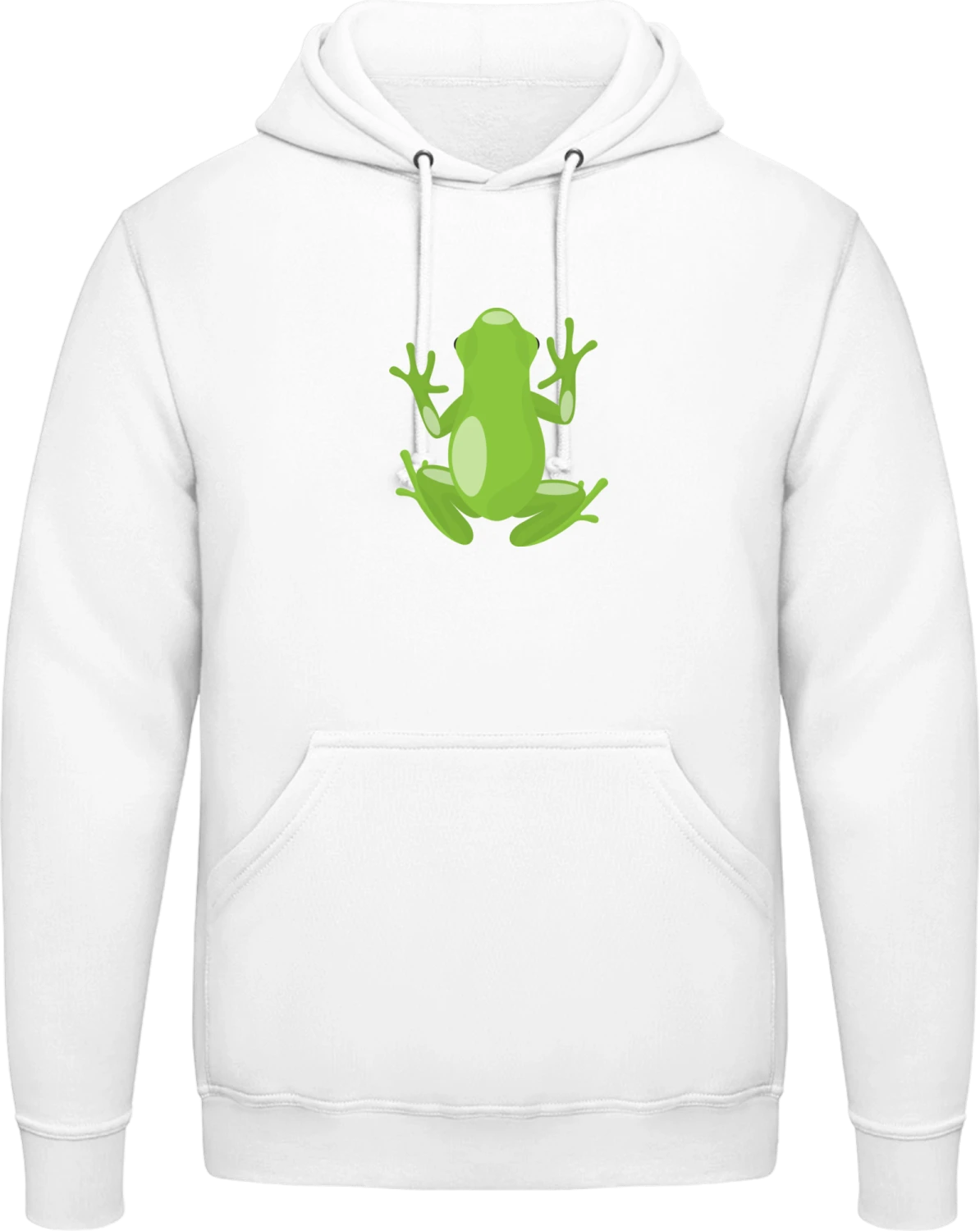 Climbing Frog Illustration - Arctic white AWDis man hoodie - Front