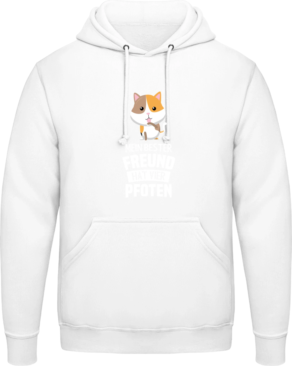 Mein bester Freund hat vier Pfoten Katze - Arctic white AWDis man hoodie - Front