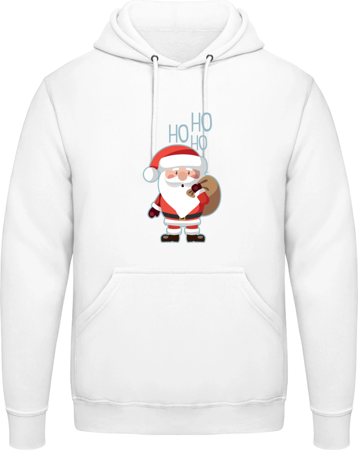 Ho Ho Ho Santa Claus - Arctic white AWDis man hoodie - Front