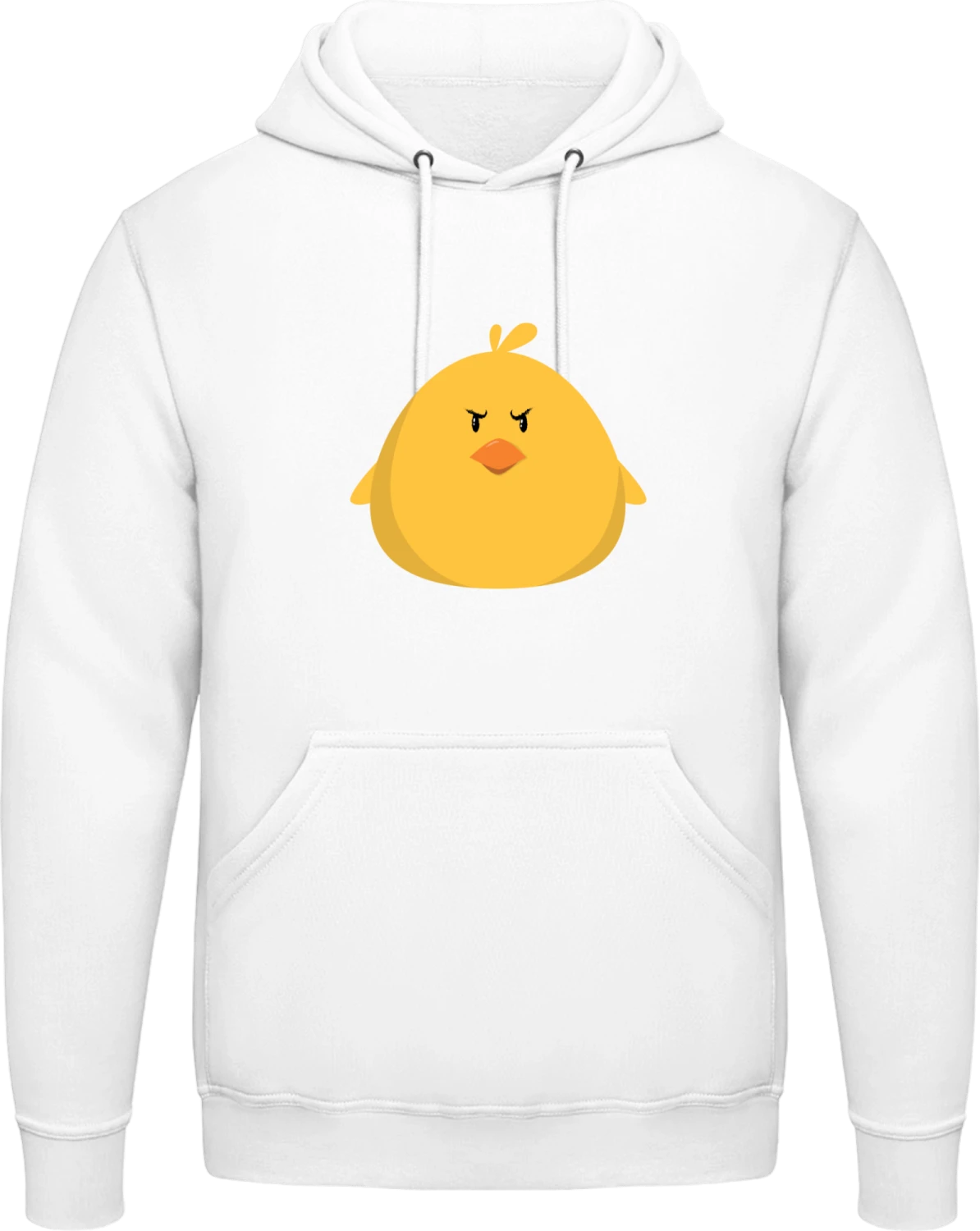 Angry Chick - Arctic white AWDis man hoodie - Front